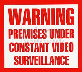 C.C.T.V Warning Stickers. Pack Of 10