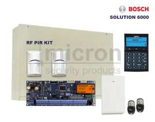 Bosch 6K + 1 x SCP732 BLACK SMART PROX Graphic Keypad + 2  x RF Pir 2 x Metal Keyfob + RX
