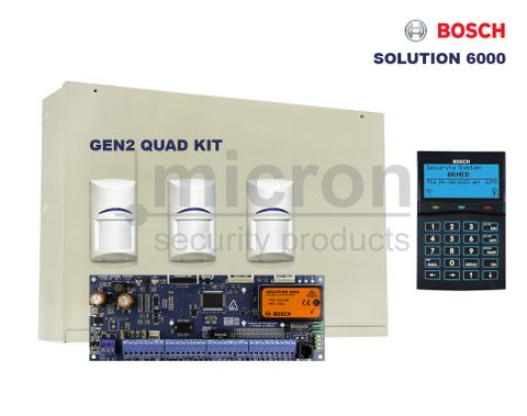 Bosch 6K + 1 x SCP732 BLACK SMART PROX Graphic Keypad + 3 x Gen2 Quad