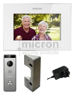 Micron Residential Intercom 7" Touch Button Kit With Memory. Includes Surface Door Station & P/S