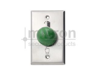 Micron EXIT Button. Large Green Mushroom