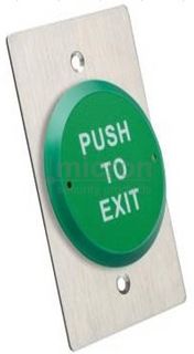 Micron EXIT Button. Large Green Exit Button