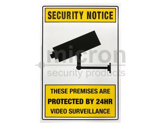 C.C.T.V Warning Corflute Signs 300 x 480mm