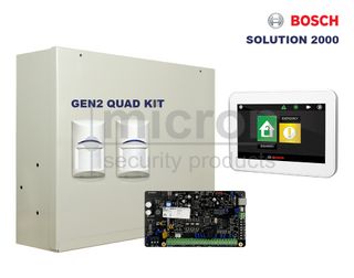Bosch Solution 2000 + 4.3 Touch Screen KP + 2 Bosch ISC-BPQ2-W12 Blue Line Gen 2  QUAD