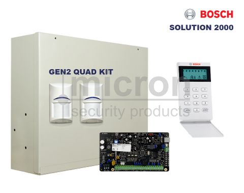Bosch Solution 2000 + Icon KP + 2 Bosch ISC-BPQ2-W12 Blue Line Gen 2  QUAD