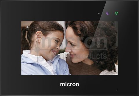 Micron BLACK Residential Intercom 7" Touch Screen Monitor.