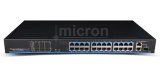 Micron Unmanaged 24 Port POE Switch.