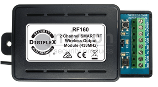 DigiFlex RF160 Smart RF 2Ch Smart Relays. Requires RF 120 or RF121. 9 - 28v AC /DC