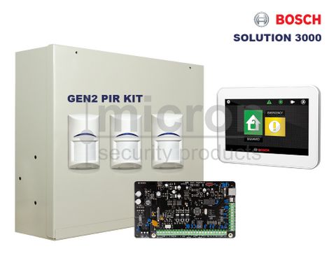 Bosch Sol 3K + 4.3 Touch Screen KP + 3 Bosch ISC-BPR2-W12 Blue Line Gen 2 PIR