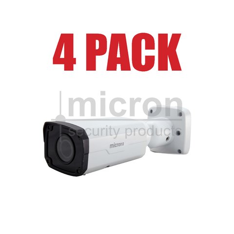 4 Pack Of Micron 4MP Motorised Bullet 2.7mm - 12mm Auto focus**April Special