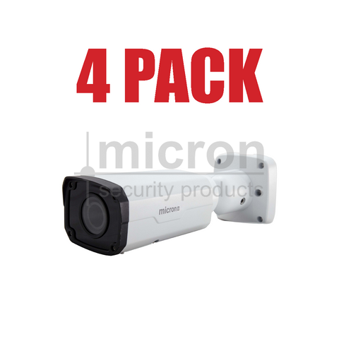 4 Pack Of Micron 4MP Motorised Bullet 2.7mm - 12mm Auto focus