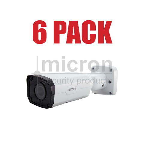 6 Pack Of Micron 4MP Motorised Bullet 2.7mm - 12mm Auto focus**April Special