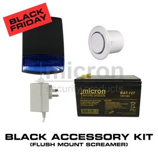 BLACK Micron Bell Box Accessory kit Inc Batt + P/Pack + Flush Screamer