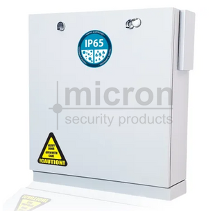 Vertical Lockable IP65 Rated Wall Mount Cabinet For NVR and Upto 24" Monitor. Supplied with Fan And PDU