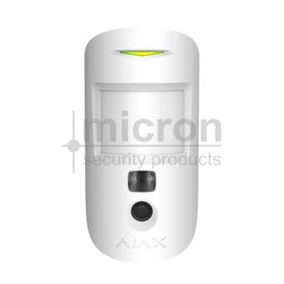 AJAX 30652 Indoor MotionCam White - Wireless Pet PIR With Alarm Verification. 12m Range