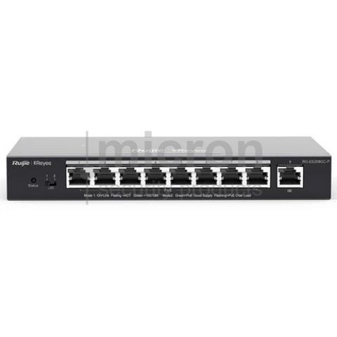 MANAGED Reyee ES209GC-P 8 Port Gigabit Smart POE Switch