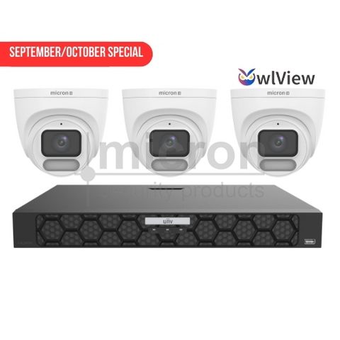 Sept/Oct Special**8ch IP Kit - 8ch 5 Series NVR 2TB, 3  x 6mp OWL Series Turrets