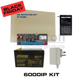 Bosch 6k CC615 IP Panel, SCP737BK Black Wifi Keypad, Battery, Plug Pack
