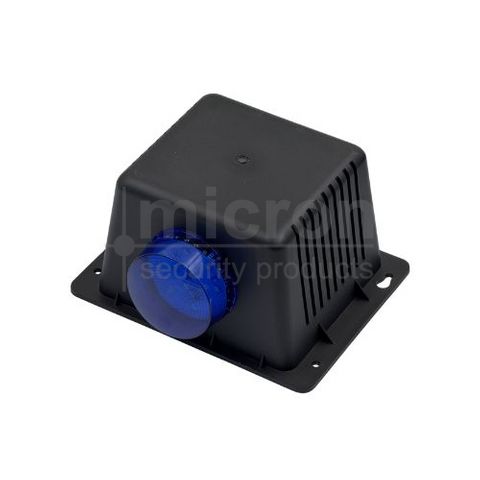 Micron BLACK Large Horn Speaker Kit Inc Cover, Strobe, Tamper, 8 Ohm Horn / 12V Siren Combo