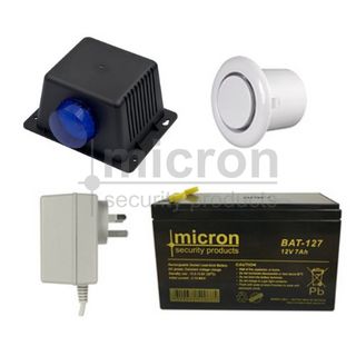 Black Micron Speaker Accessory kit Inc Batt + P/Pack + Flush Screamer