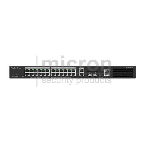 RG-ES228GS-LP Managed 24 Port POE Switch. Additional 2 x Gigbit UPLINK 2 x SFP Uplink Ports 250W