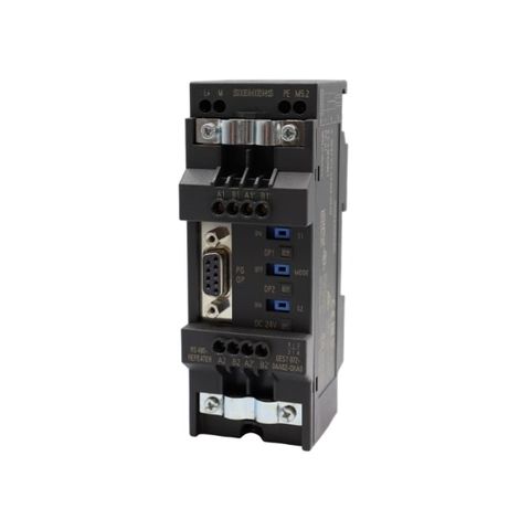 SIMATIC DP, RS485 repeater For connection of PROFIBUS/MPI bus systems with max. 31 nodes max. baud rate 12 Mbit/s, Degree of protection IP20 Improved user handling