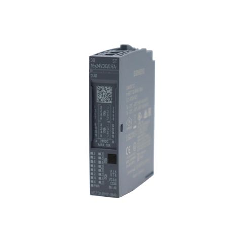 SIMATIC ET 200SP, Digital output module, DQ 16x 24V DC/0,5A Standard, Source output (PNP,P-switching) Packing unit: 1 piece, fits to BU-type A0, Colour Code CC00, substitute value output, module diagn