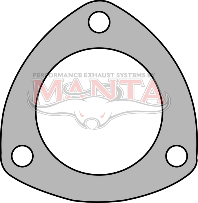 2 1/2in 3 Bolt Collector Flange Plate. 78mm Bolt Centres