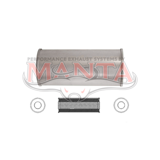 3in, 6in Round Centre/Centre, 14in (350mm) Long, Megaflow Muffler - Medium - Aluminised Steel