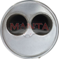 3in, 8in Round Offset/Same Side, 14in (350mm) Long, Megaflow Muffler - Medium - Aluminised Steel