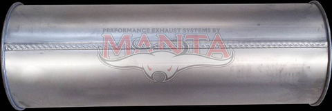 2 1/2in, 8in Round Offset/Offset, 24in (600mm) Long, Megaflow Muffler - Medium - Aluminised Steel