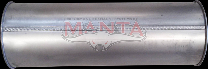 2 1/2in, 8in Round Offset/Offset, 24in (600mm) Long, Megaflow Muffler - Medium - Aluminised Steel