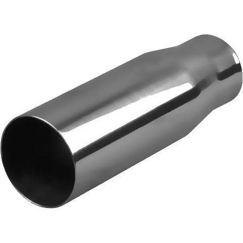 1 3/4in (45mm) Inlet, 6 1/2in (165mm) Length, Round, Straight Cut (Rolled Out), Stainless Steel