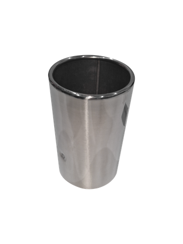 3in Inlet, 3 1/8in Outlet, 5in Long, Round, Straight Cut (Rolled In), Stainless Steel