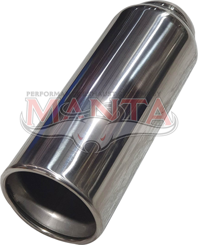 2 1/2in Inlet x 4in Outlet x 150mm - Rolled in With Polished Inner Cone, Stainless Steel