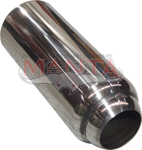 2 1/2in Inlet x 4in Outlet x 150mm - Rolled in With Polished Inner Cone, Stainless Steel