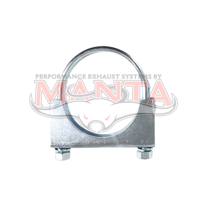 Heavy Duty Zinc Plated U-Bolt Clamp To Suit ,67mm OD Flare, On 2 1/2in (63.5mm) OD Tube