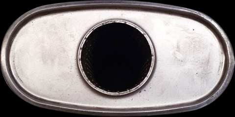 2 1/2in, 8in x 4in Oval Centre/Centre, 16in (400mm) Long, Megaflow Muffler - Medium - Aluminised