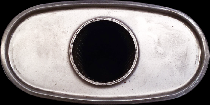 2 1/2in, 8in x 4in Oval Centre/Centre, 16in (400mm) Long, Megaflow Muffler - Medium - Aluminised