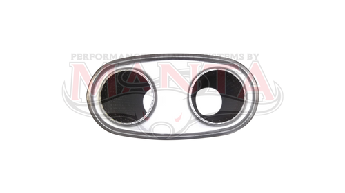 2 1/2in, 8in x 4in Oval Centre/Centre, Twin In/Twin Out, 12in (300mm) Long, Megaflow Muffler