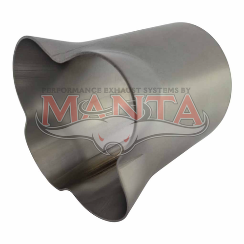 4 x 1 3/4in Inlet, 3in Outlet, Stainless Steel Collector Cone