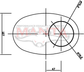 3in, 8in x 5in Oval Offset/Same Side, 12in (300mm) Long, Megaflow Muffler - Medium - Aluminised