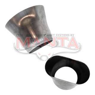 2 x 1 3/4in Inlet, 1 3/4in Outlet, Mild Steel Collector Cone