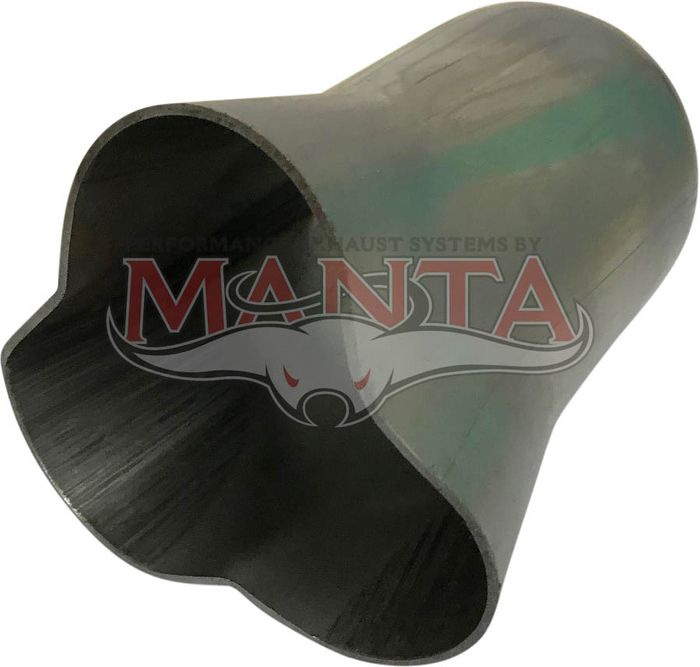 3 x 1 3/8in Inlet, 2in Outlet, Mild Steel Collector Cone