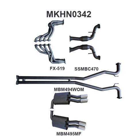 Holden Commodore VF Ute 2.5in With Extractors WOM/Muffler