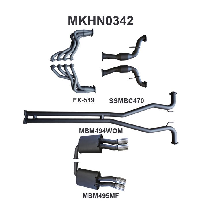 Holden Commodore VF Ute 2.5in With Extractors WOM/Muffler