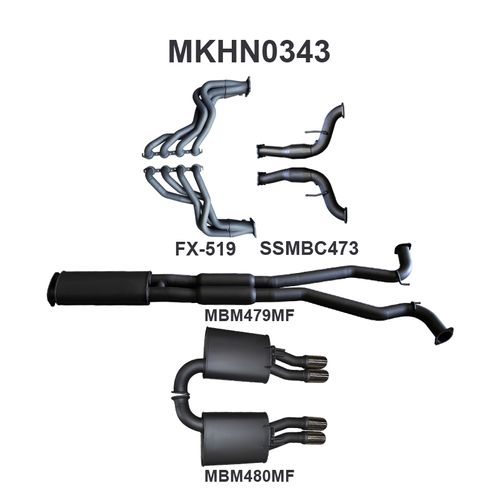 Holden Commodore VF Ute V8 3in With 1 7/8 in Extractors Muffler/Muffler