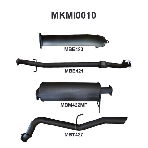 Mitsubishi Triton MN 4X4 2.5L CRD Without Cat, with Muffler