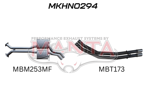 Holden WH Statesman V8 2.5in Dual Catback Muffler/Tailpipe