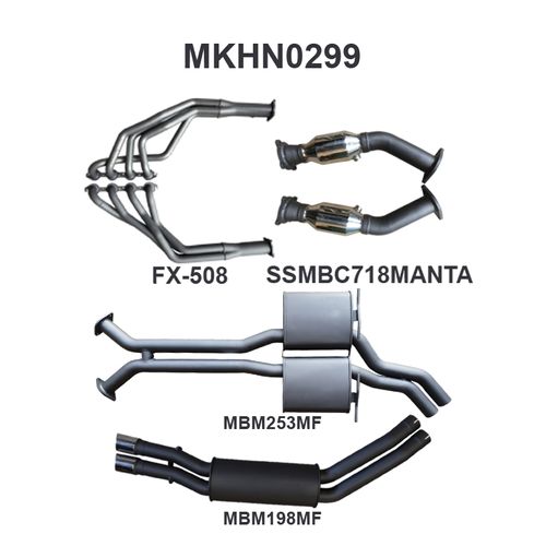 WK WL S/MAN V8 2.5in Dual With Extractors Muffler/Muffler